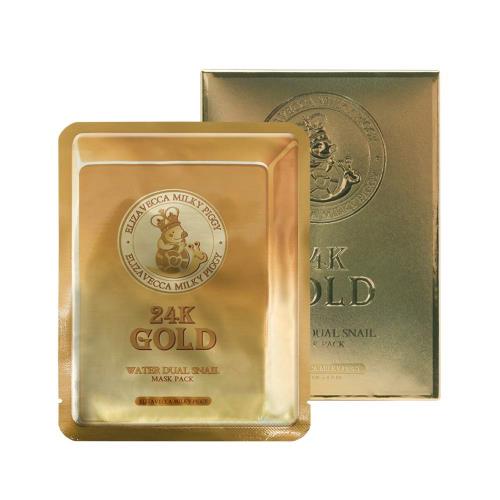 24k gold water dew snail mask pack