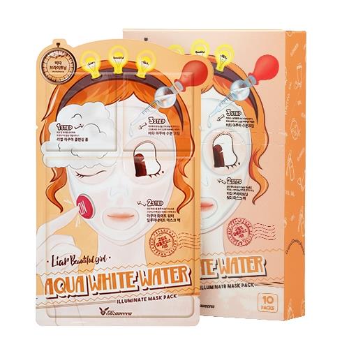 AQUA WHITE WATER ILLUMINATE MASK PACK 10 Sheets